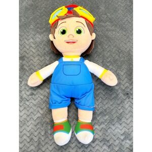 Cocomelon JJ Plush Doll Stuffed Toy Blue Overalls Hat Kids Character Soft Toy